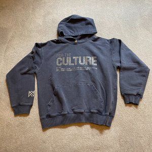 Real Artistic People For The Culture Crystal Hoodie Adult Small Navy Pullover